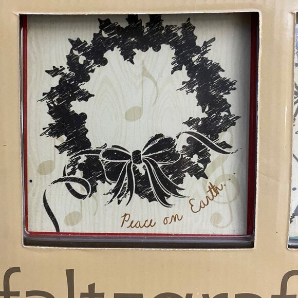 Pfaltzgraff Holiday Set Of 6 Ceramic Coasters With Metal Stand Christmas Winter - Picture 8 of 9